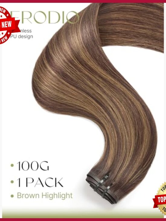 Remy Human Hair Clip-In Extensions 100g Heat Resistant 7 Piece Set main image 7